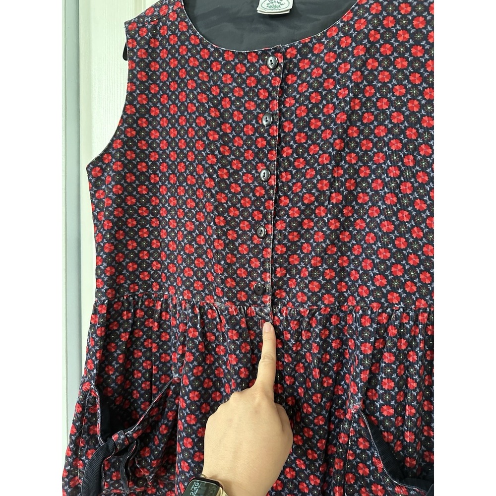 VTG 90s Laura Ashley jumpsuit 100% Cotton Relaxed Fit Cottagecore XL READ - Picture 4 of 13